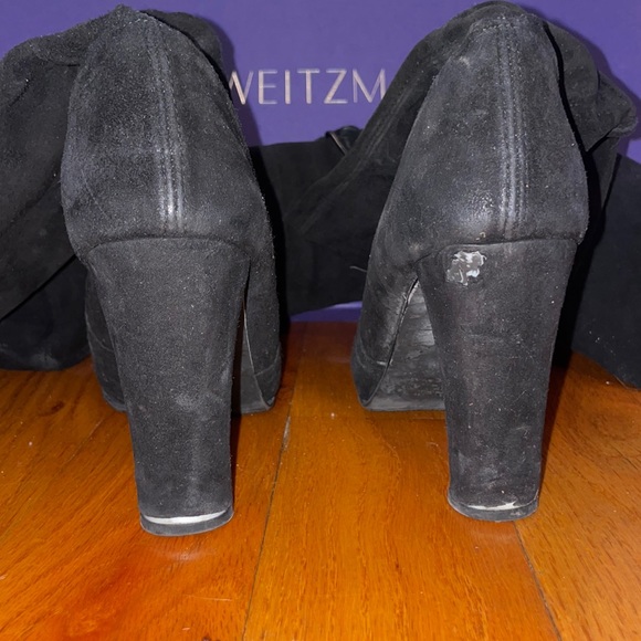 Stuart Weitzman Black Suede Highland Boots - Picture 4 of 8